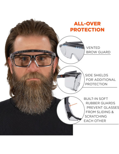 Gafas de Seguridad Ergodyne Skullerz OSMIN OTG Lente Claro