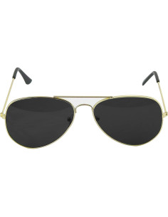 Gafas de sol aviador Skeleteen negras y doradas UV400 2