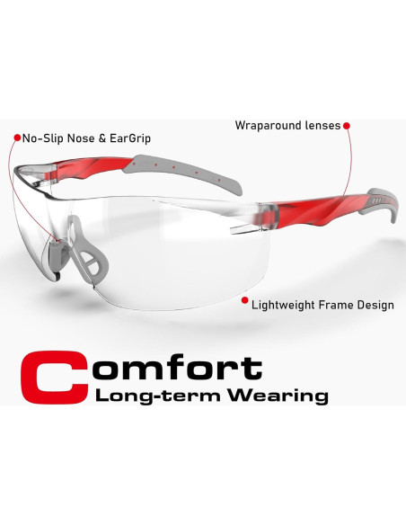 Gafas de Seguridad Impactables Impactable UV Anti-Niebla