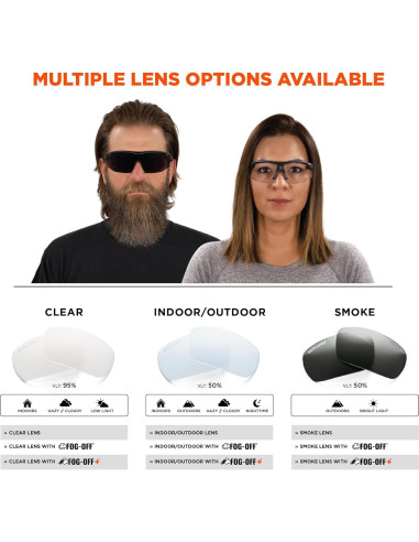 Gafas de seguridad Ergodyne Skullerz SKOLL antiempañantes