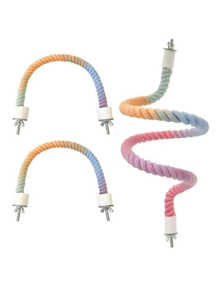 Perchas de Cuerda para Aves XINGLE 3 Pcs 33.4 y 77.5 cm