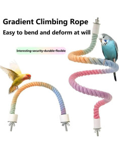 Perchas de Cuerda para Aves XINGLE 3 Pcs 33.4 y 77.5 cm 2