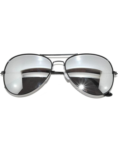 Gafas de sol aviador OWL Espejo negro 50mm Unisex Gafas de sol aviador OWL Espejo negro 50mm Unisex