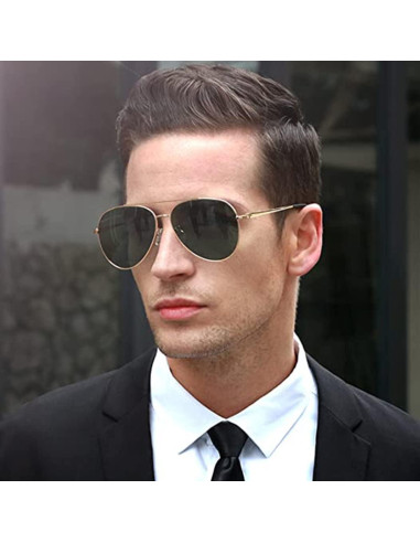 Gafas de sol aviador polarizadas HJSTES 58mm UV 100%