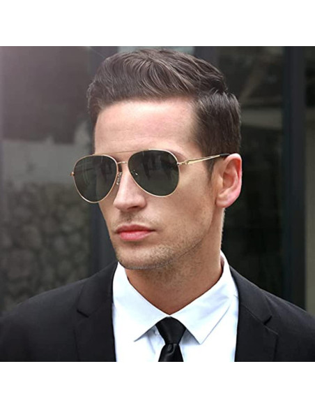 Gafas de sol aviador polarizadas HJSTES 58mm UV 100%