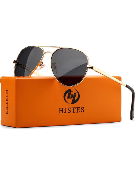 Gafas de sol aviador polarizadas HJSTES 58mm UV 100%