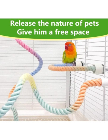 Perchas de Cuerda para Aves XINGLE 3 Pcs 33.4 y 77.5 cm