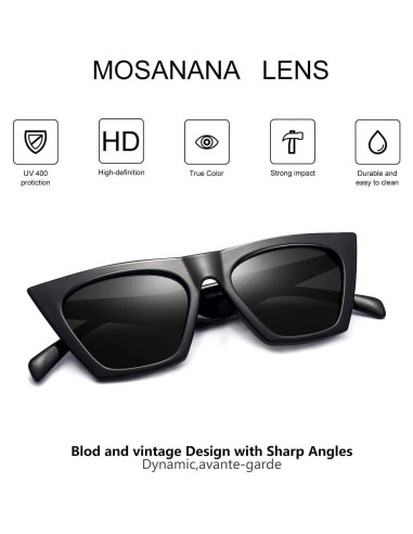 Gafas de sol cuadradas Mosanana UV400 para mujeres