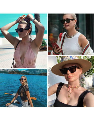 Gafas de sol cuadradas Mosanana UV400 para mujeres