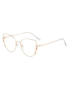 Gafas de Luz Azul GUDVUE Estilo Gato Rosa Dorado UV400