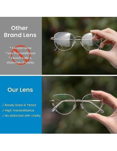 Gafas de Luz Azul GUDVUE Estilo Gato Rosa Dorado UV400 2