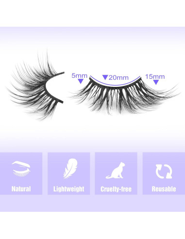 Pestañas Postizas Half Lashes ALICE 3D Naturales 7 Pares