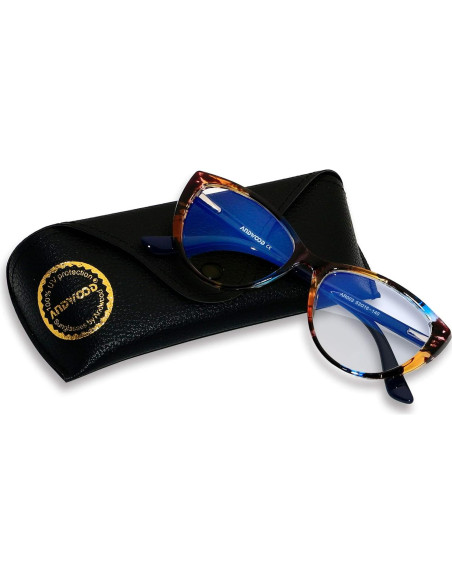 Gafas bloqueadoras luz azul ANDWOOD ojo de gato UV400