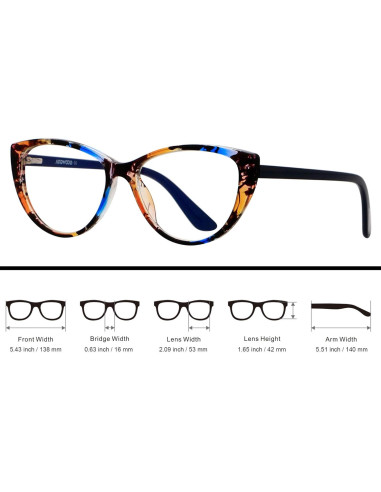 Gafas bloqueadoras luz azul ANDWOOD ojo de gato UV400