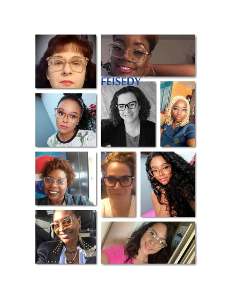 Gafas de Ojo de Gato FEISEDY con Bloqueo Luz Azul 55mm