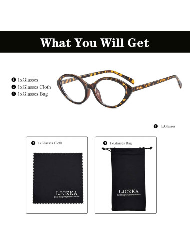 Gafas LJCZKA Ojo de Gato Bloqueadoras Luz Azul Mujeres