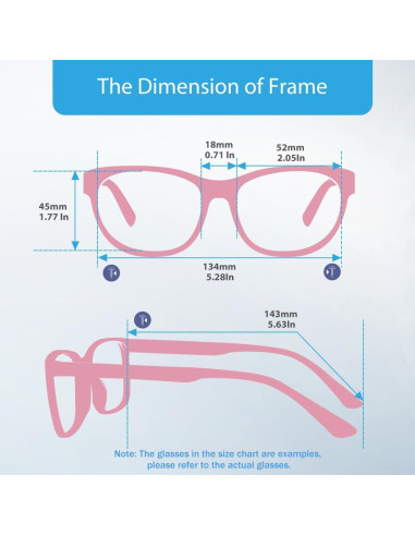 Gafas de luz azul Firmoo estilo gato con colgante rosa dorado