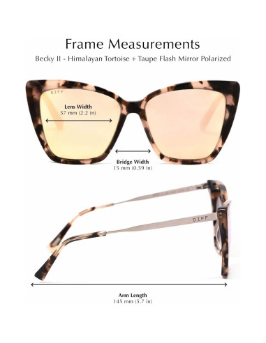 Gafas de Sol Oversized DIFF Becky II Tortuga UV400