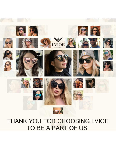 Gafas de sol polarizadas LVIOE ojo de gato UV400 para mujeres