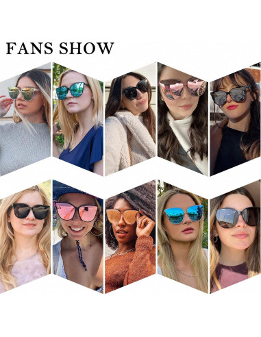 Gafas de sol polarizadas LVIOE ojo de gato UV400 para mujeres