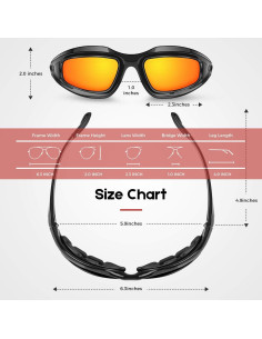 Gafas de Motocicleta BELINOUS Polarizadas con 4 Lentes 2