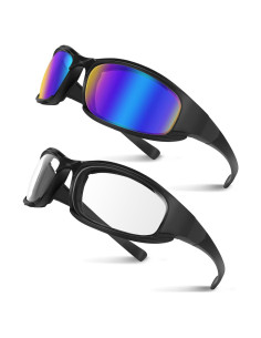 Gafas de Motocicleta UV400 2PCS Protección Polarizada