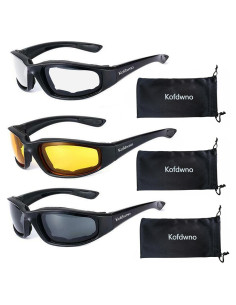 Gafas de Motocicleta Allhave S16 UV Anti-Viento 3 Pcs