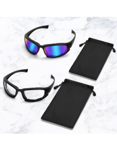 Gafas de Motocicleta UV400 2PCS Protección Polarizada 2
