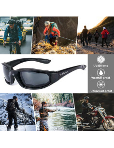 Gafas de Motocicleta Allhave S16 UV Anti-Viento 3 Pcs 2