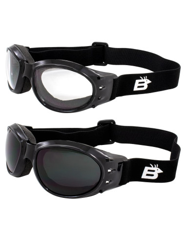 Gafas Birdz Eagle con Lentes Claros y Oscuros para Motocicleta