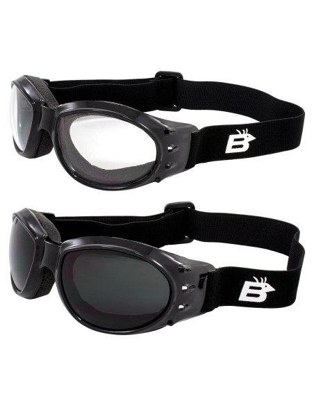 Gafas Birdz Eagle con Lentes Claros y Oscuros para Motocicleta