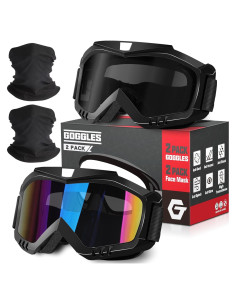 Gafas de Motocicleta OXG UV400 con Bufandas para Adultos