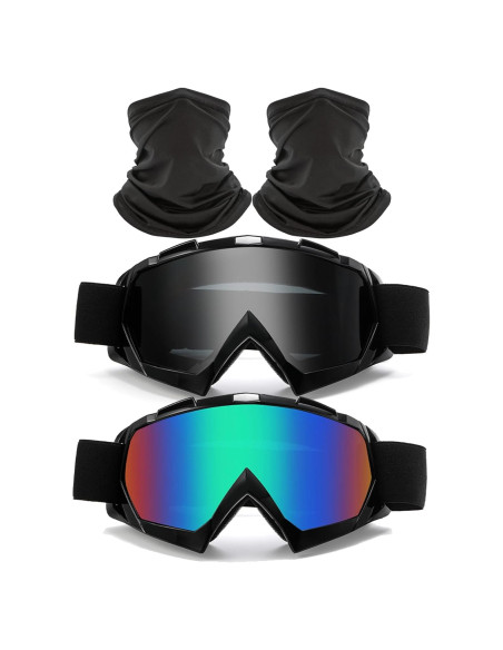 Gafas de Motocross Immoono 2 Pcs con Gaiter para Deportes