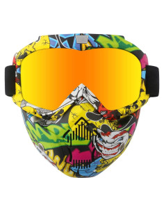 Gafas de Motocicleta GGBuy con Máscara Facial Ajustable