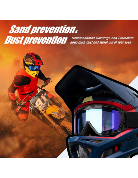 Gafas de Moto MAMBAOUT Offroad con Lente Multicolor