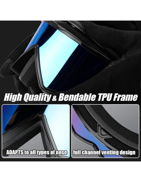 Gafas de Moto MAMBAOUT Offroad con Lente Multicolor