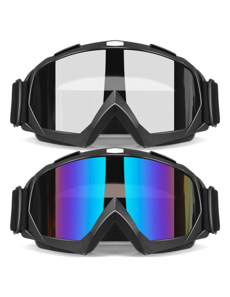 Gafas de Motocross 2 en 1 - ATV y Esquí - A prueba de Viento