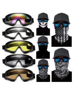 Set 10 Accesorios Motocicleta Immoono Gafas y Máscaras