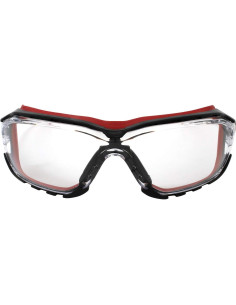 Gafas de seguridad Birdz Eyewear Gasket rojas con lente transparente 2