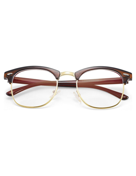 Gafas Retro COASION CA7014 Marrón/Dorado 50mm Lentes Claros Gafas Retro COASION CA7014 Marrón/Dorado 50mm Lentes Claros