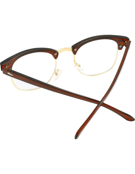 Gafas Retro COASION CA7014 Marrón/Dorado 50mm Lentes Claros Gafas Retro COASION CA7014 Marrón/Dorado 50mm Lentes Claros