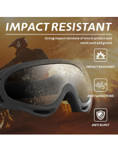 Gafas de Motocross SooGree con Lentes Coloridos y Ajustables 2