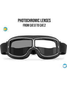 Gafas de motocicleta BERTONI F188PH fotocromáticas negras 2
