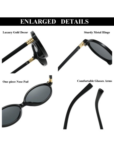 Gafas de Sol Gleyemor Ovaladas UV400 para Adultos