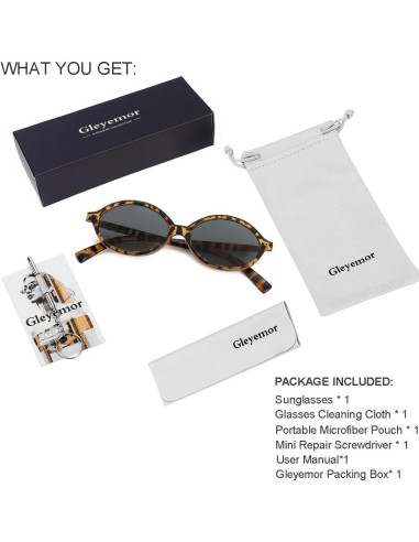 Gafas de Sol Gleyemor Ovaladas UV400 para Adultos