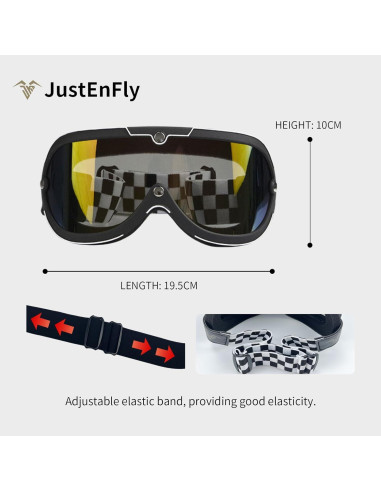 JustEnFly Gafas de Motocross Adulto OTG Anti-reflejo HD