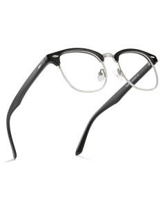 Gafas Anti Luz Azul Cyxus 8056T01 Marco Negro Plateado