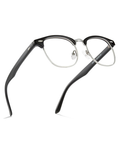 Gafas Anti Luz Azul Cyxus 8056T01 Marco Negro Plateado