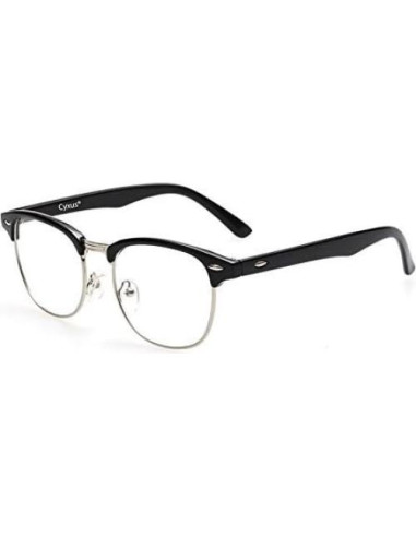 Gafas Anti Luz Azul Cyxus 8056T01 Marco Negro Plateado