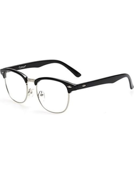 Gafas Anti Luz Azul Cyxus 8056T01 Marco Negro Plateado